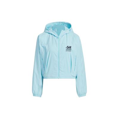 Logo Jacket Short Hooded Women Outerwear Prayer-Blue JI6882