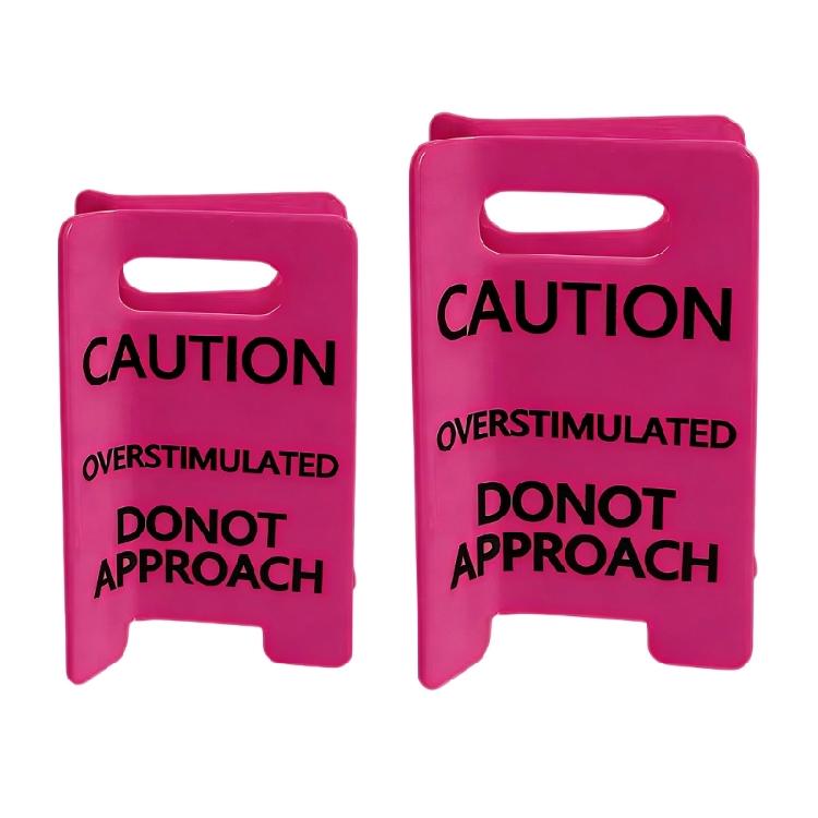 

2Pcs/set Overstimulated Warning Hair Claw Clip Plastic Resin Safe Hair Barrettes Lightweight for Class Casual Outing