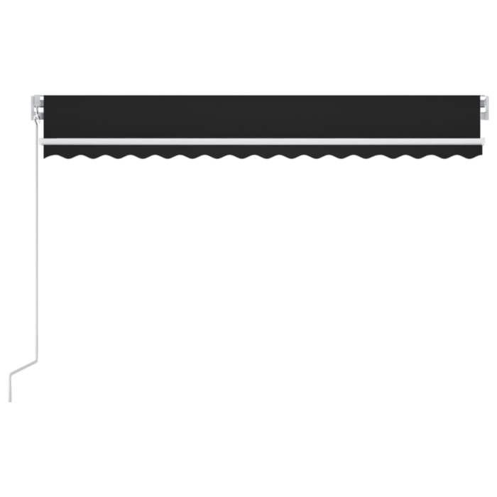 Auvent rétractable - MAISON EXCLUSIVE - Auvent manuel rétractable - 400x350 cm - Cadre aluminium - Tissu polyester PU