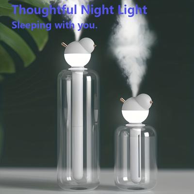 1pc Mini Bird-Shaped USB Humidifier with Night Light, Atomization Mode, Portable Desktop & Outdoor Humidifier, Convenient Hydration, No Battery