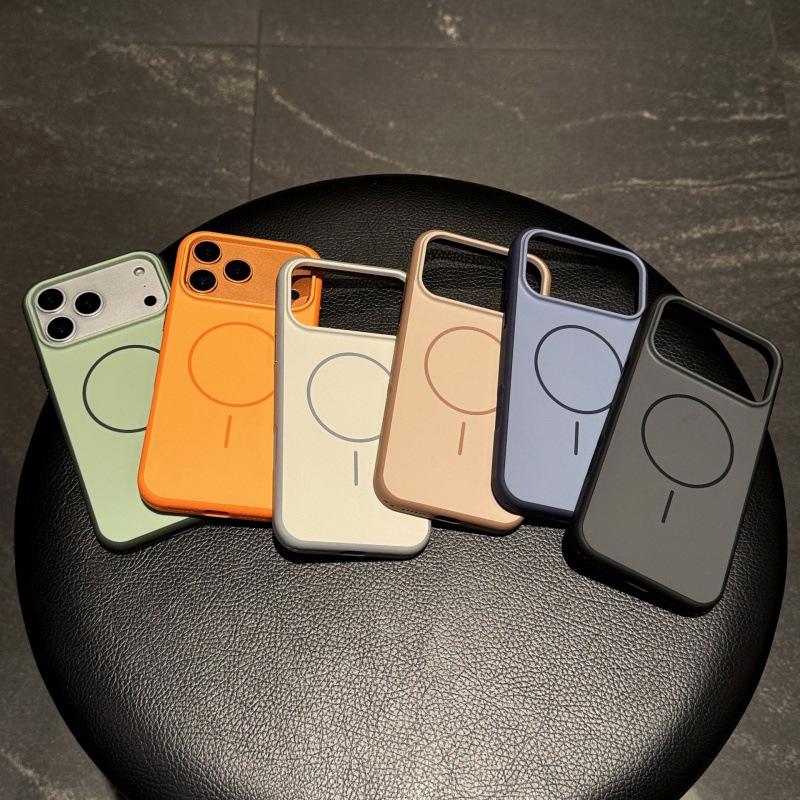 iPhone 17 Pro Max Skin-Feel Magnetic Case, Drop-Proof with Contrasting Colors