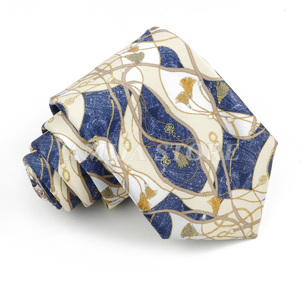 Krawaty Męskie Vintage Imitacja Jedwabiu Graffiti Krawat Panda Koń Malarstwo Krawat Dla Mężczyzn Ślub Biznes Miękki Nadruk Krawat Weddi