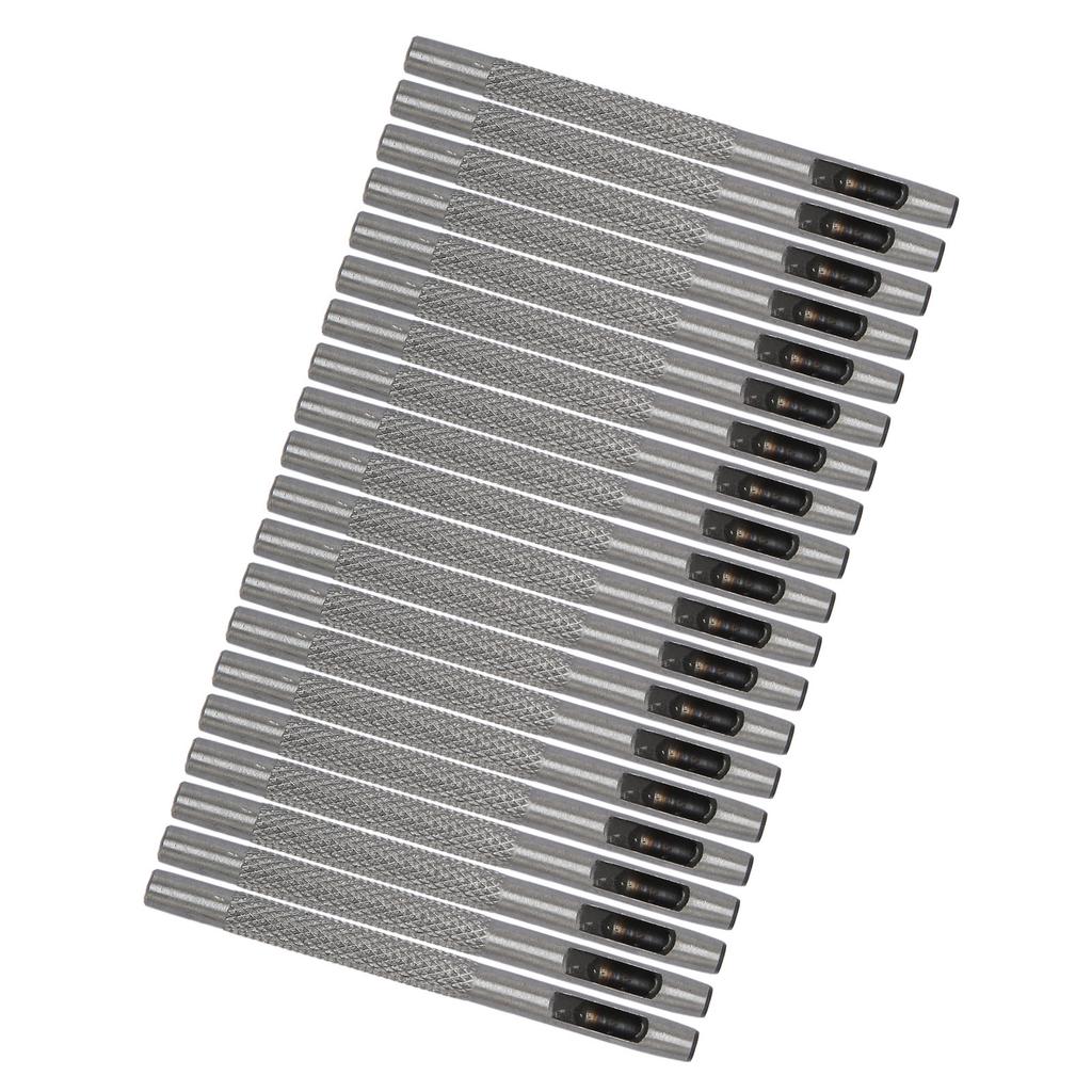 20pcs Leather Hole Punch Professional Carbon Steel Leather Hollow Punch Tool for Leather Gasket Belt Fabric Paper Plastic