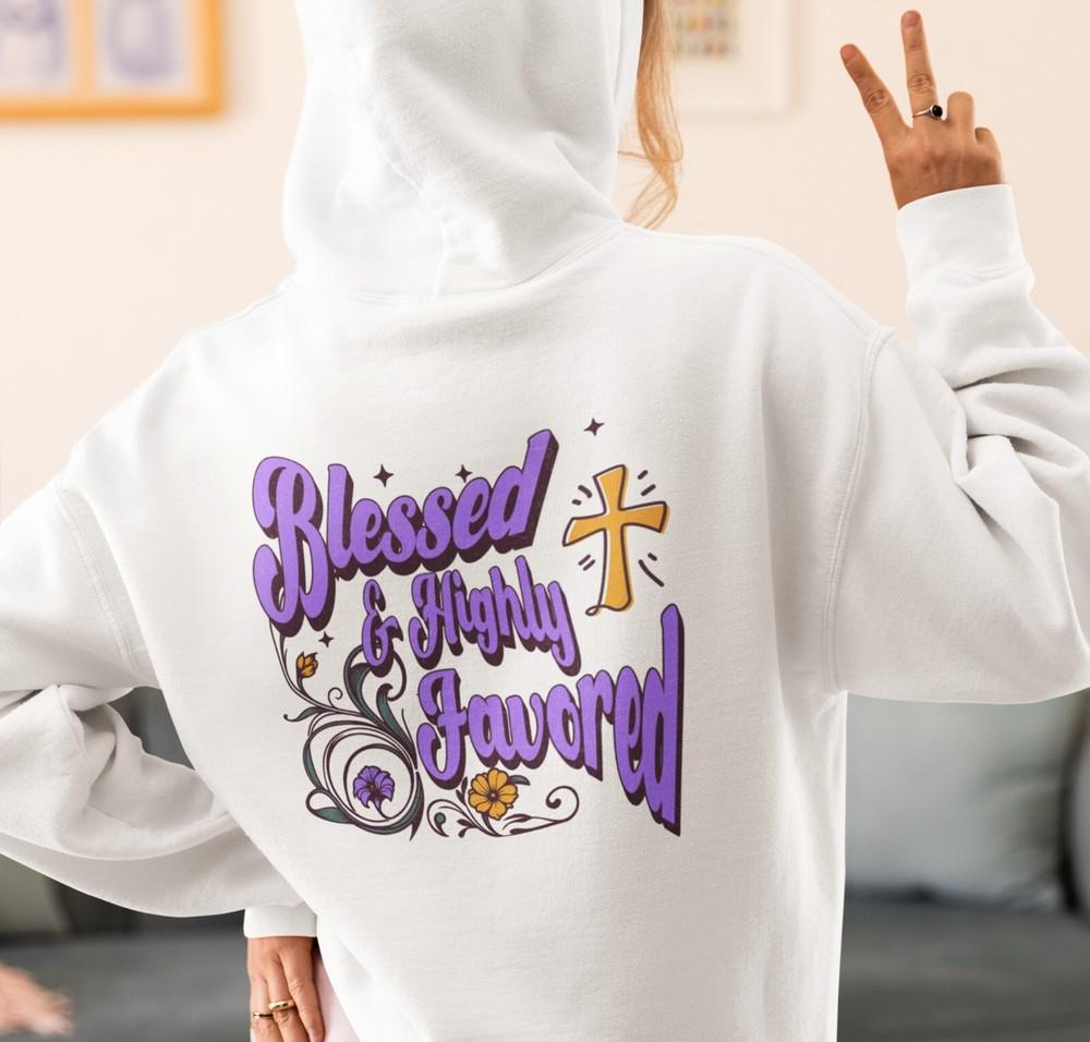 Blessed Hoodie Faith Over Fear Christian Hoodie Unisex Pullover Jesus Sweatshirt