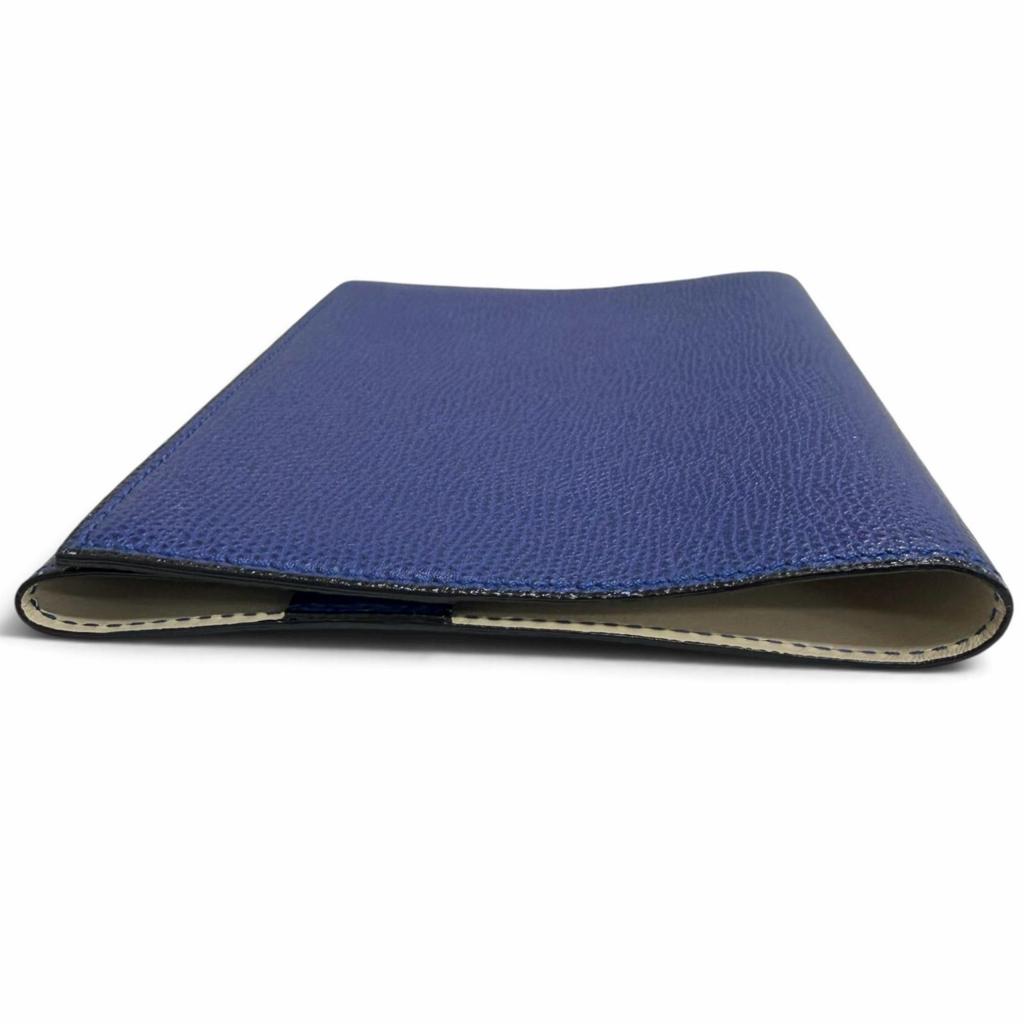 Very Good Valextra Other Accessories Book Cover for Paperbacks Blue Leather Used