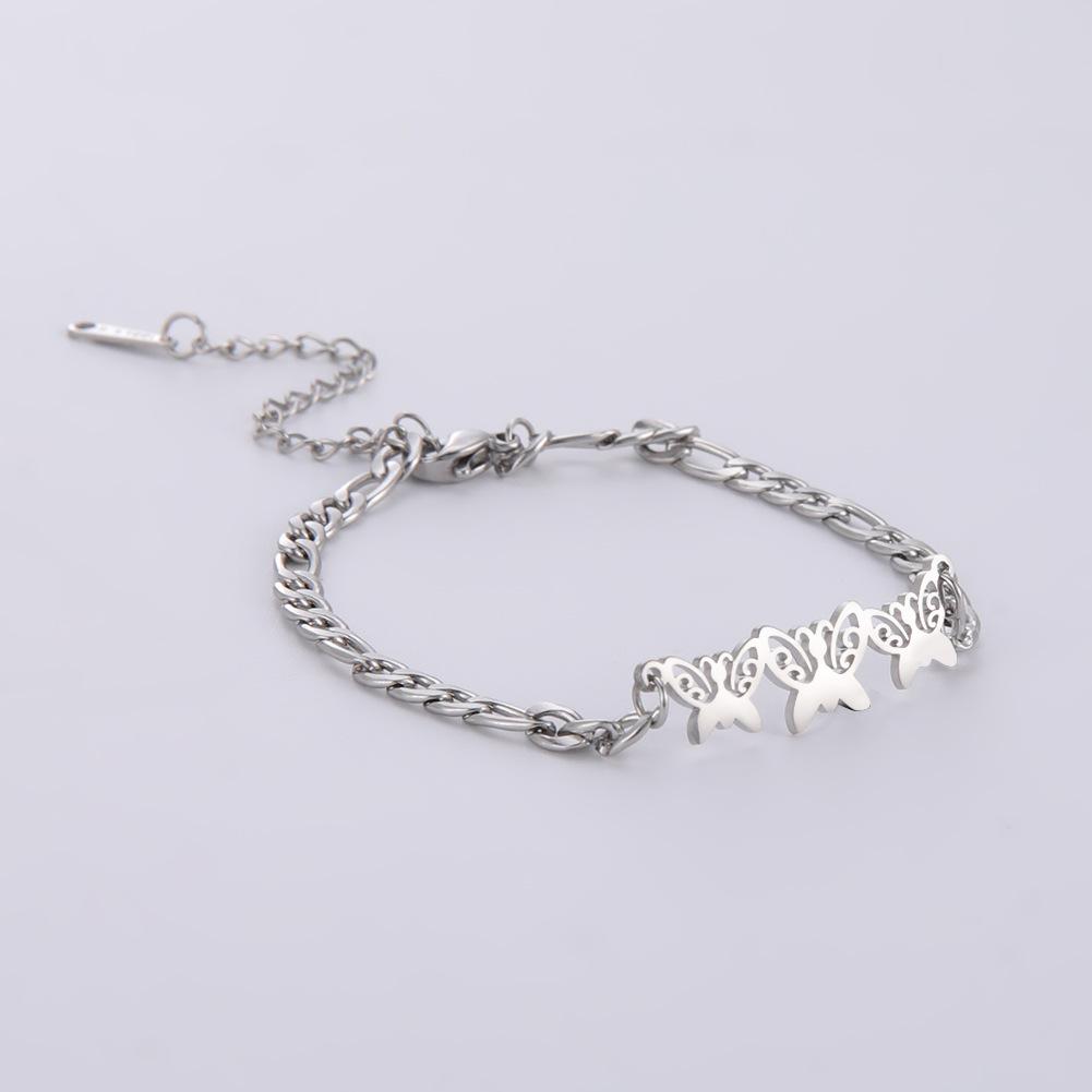 

Модный ювелирный браслет из нержавеющей стали с милой бабочкой для женщин в подарок