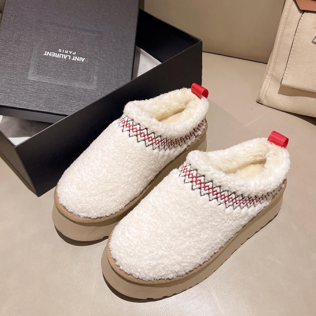 

Women s Fleece-Lined Cotton Half Slippers with Thick Soles, Closed Toe, Plus Size, for Autumn/Winter 2025 38