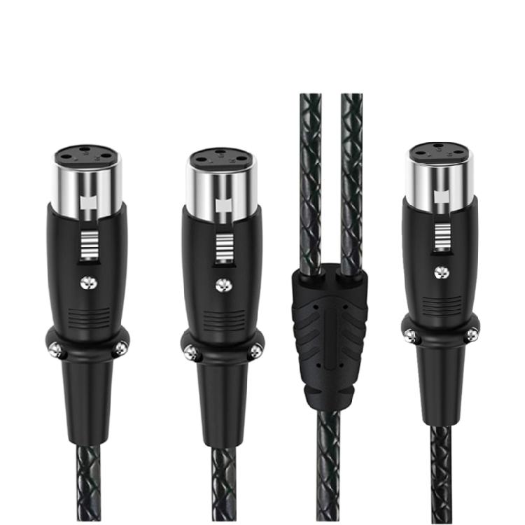 

Balanced 3Pin Splitter Cable 1 Female to 2 Female Microphone 3Pin Y Splitter Cable For Podcasting Live Streaming