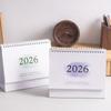 Farbverlauf 2026 Schreibtischkalender Klein Frisch Verdicktes Papier Neujahrskalender Spiralbindung To-Do-Liste Stehend Klappkalender
