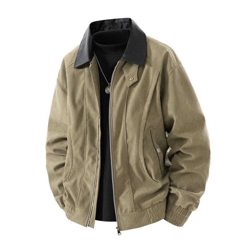 

Осень и зима новый мужской и женский модный бренд модный красивый свободный нейтральный жакет кардиган куртка пара ретро универсальный XXXXL темные хаки