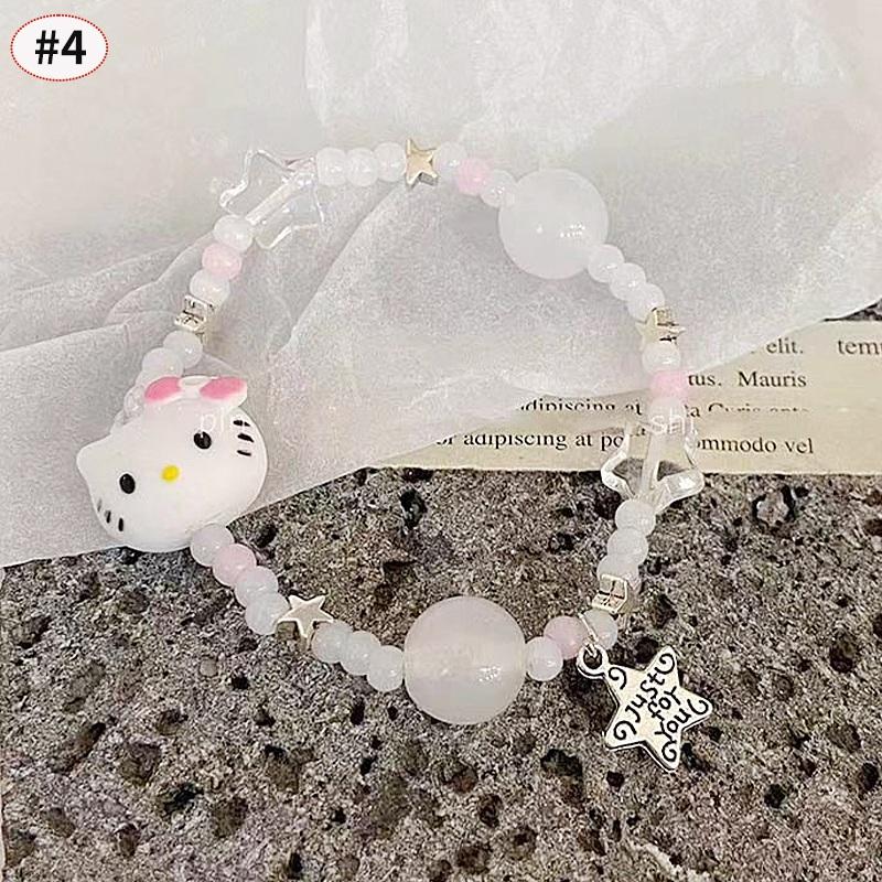 Adorable Hello Kitty Hanging Pendant Animation Design Animation Necklace/Bracelet/Ring Jewelry Accessoriess Festival Presents for Women Girls