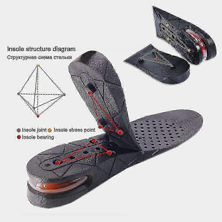 Three Pairs Invisible Insole For Heightening, From 3 Cm To 9 Cm, Heightening Pad, Adjustable -Q