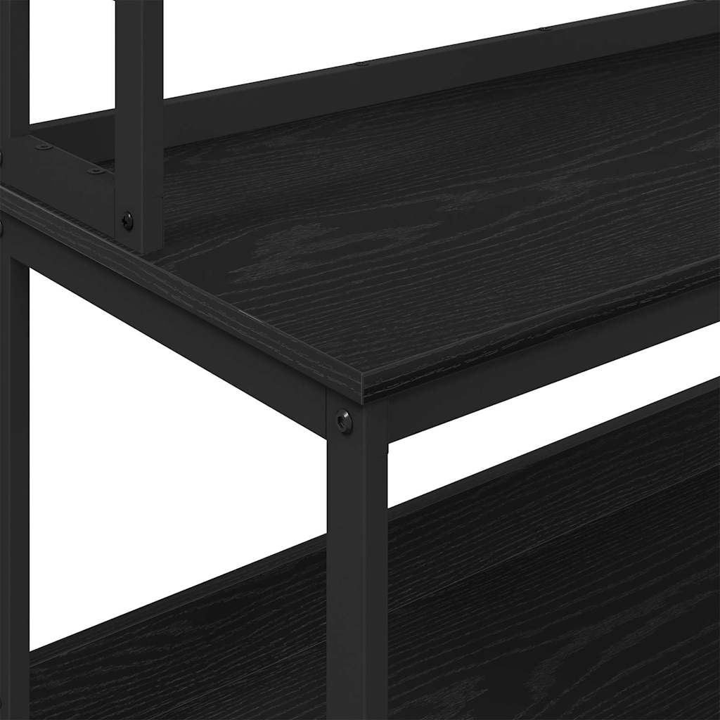 Kitchen Shelf Black Oak Effect 100 x 40 x 168 cm