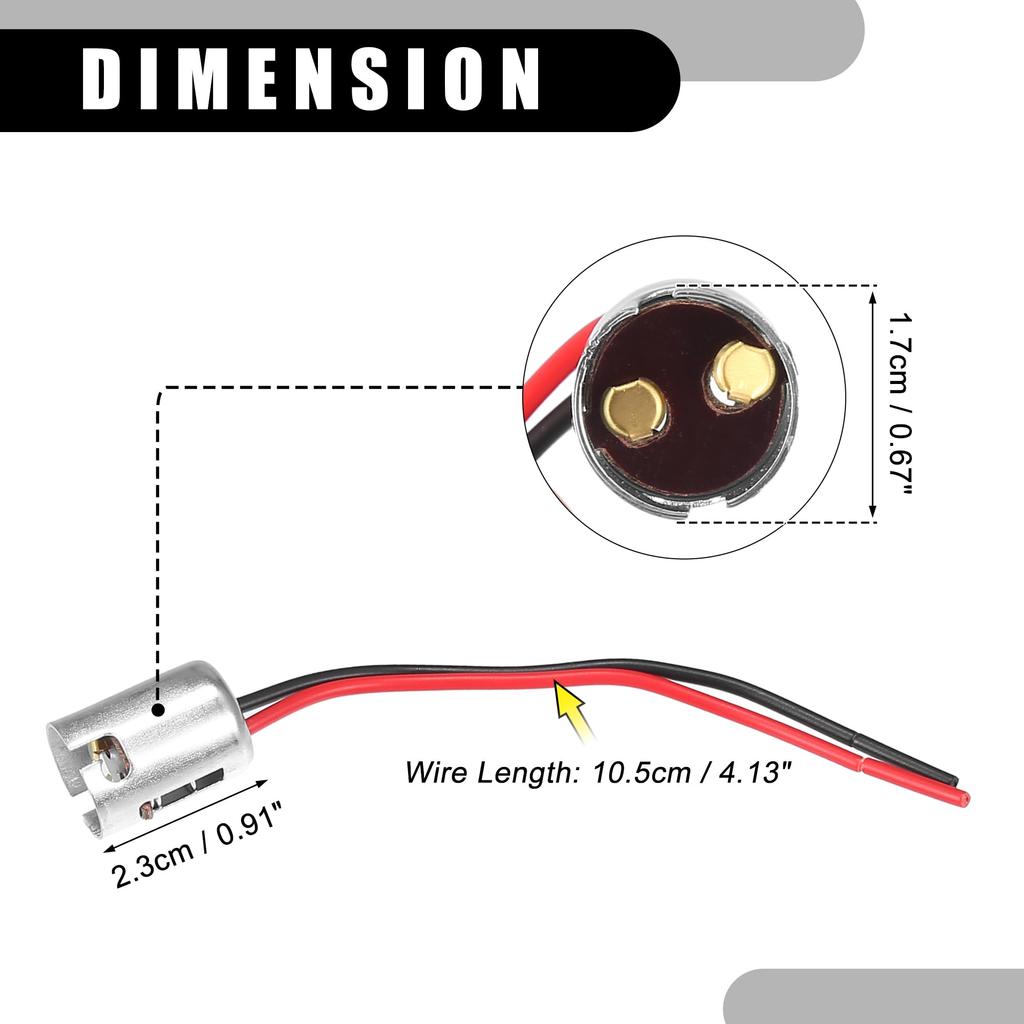 Partuto 4pcs Universal 1176 BA15D Car Bulb Socket - Auto LED Bulb Light Lamp