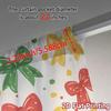 Set aus 2 Vorhängen Weihnachtsschleifen Bänder Geschenk Beliebt Stoff Art Deco Festlich Transparent Hergestellt Polyester Maschinenwaschbar
