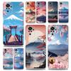 Japan Berg Fuji Malerei Kirschblüten Etui Für Xiaomi Redmi Note 14 13 12 4G 9 8 10 11 Pro Plus 5G 14C 13C 12C 10C 9C 9A Klare Hülle