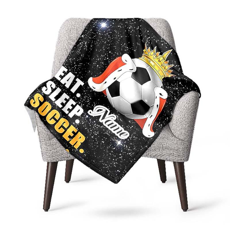 240Gm2 Football Style Customize Your Name Outdoor Blanket Suitable For All Seasons Comfortable And Warm Soft Blanket Suitable For Travel Gifts For