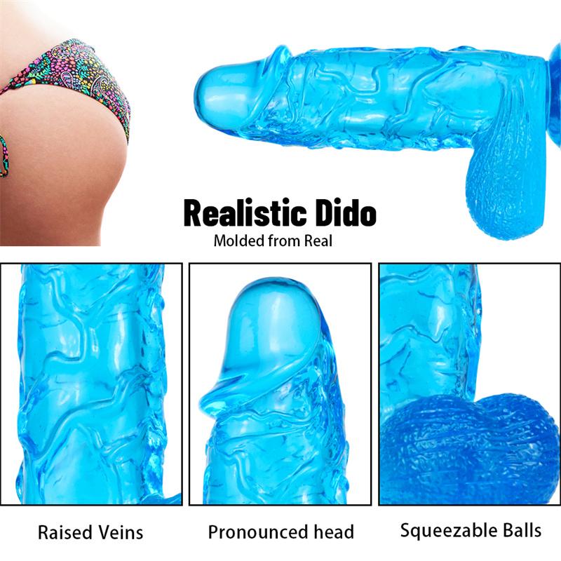 Super Large Color Transparent Simulation Fake Penis Penis Female Adult Erotic Sex Products