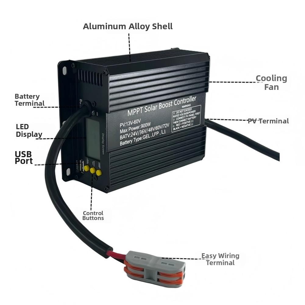 Battery Controller 900W Electric Vehicle 24V 48V 60V 72V Photovoltaic Power Generation Controller Electrical Equipment Supplies
