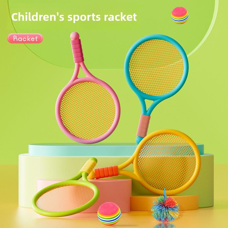Elastic Tennis Racket For Kids 3-5 Years Old Parent Child Interactive Indoor Outdoor Sports Toy Badminton Entertainment Racket