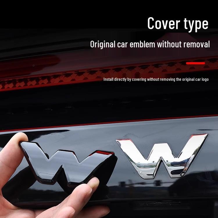 Wey Black Warrior Exterior Decoration Kits for Weipai Gaoshan 7/8/9: Blacked-Out Car Logos