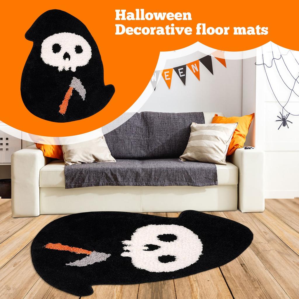 Halloween Imitation Cashmere Flat Plush Carpet