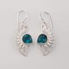 Blue Apatite Gemstone 925 Sterling Silver Women Jewelry Elegant Earring 1.5" For Anniversary Gift CE-26-10