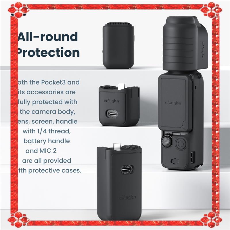 24-Hour Delivery Amagisn Silicone Cover For DJI Osmo Pocket 3 Anti-Scratch Gimbal Camera Handle Soft Lens Protective Case