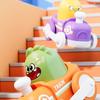 Cartoon Train Power Toy Collision Puzzle Toy Car Cute Press Inertia Pull Back Toy  Children's