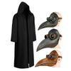 Costume Robe Médiévale Masque Halloween Masque de Médecin de la Peste Cape à Capuche de Prêtre Accessoires pour Adultes et Enfants Spectacle de Fête