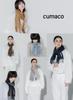 Black Cashmere Brand [cumaco] 11. 100% Scarf, Reversible, Striped, Unisex, Large, Thick, Name, Gift, Black, C-C0011B-7091