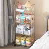 Transparent Snack Storage Rack Cabinet Kitchen Trolley Multi-layer Movable Floor Beauty Salon Special Trolley