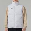 Under Armour Solid Color Stand Collar Windproof Warm Down Vest Unisex Vests White 21600803-100