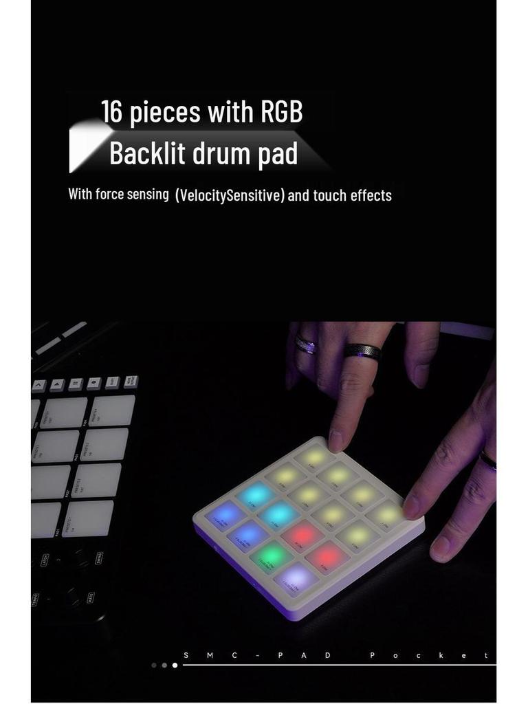 M-VAVE SMC-PAD Portable RGB MIDI DJ Pad Keyboard
