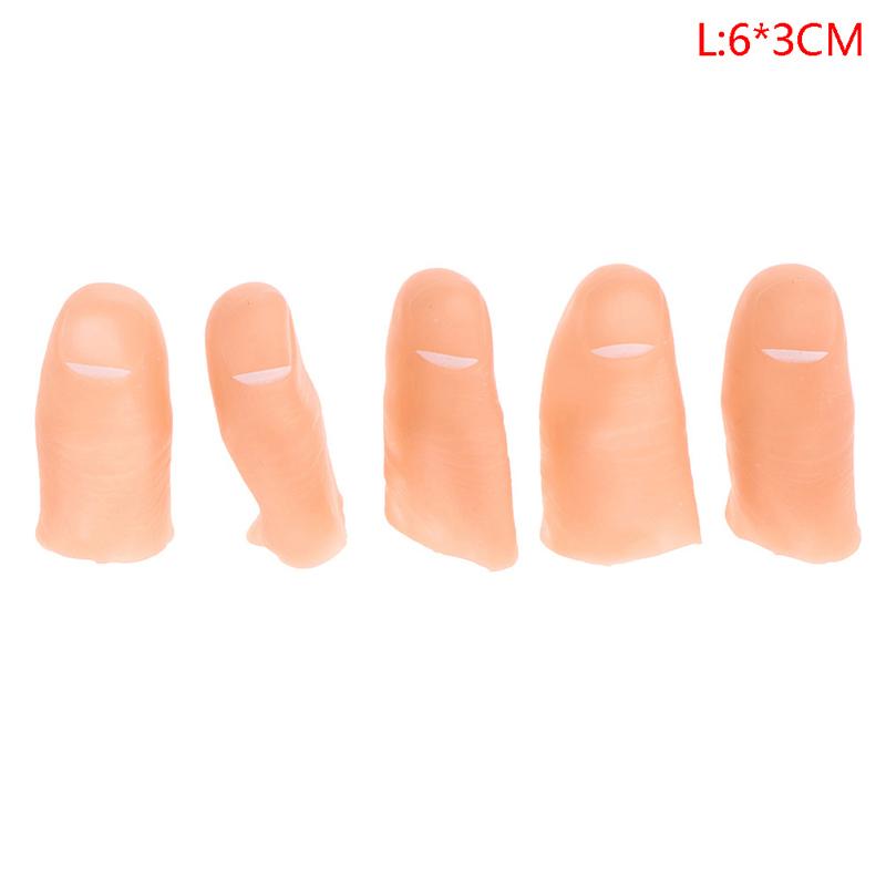 5Pcs Thumb Tip Finger Fake Magic Trick Close Up Vanish Appearing Finger Toys