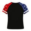 Kids Independence Day T-Shirt USA Print Short Sleeve Casual Crew Neck Top Patriotic Graphic Tee for Boys Girls Summer Wear