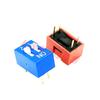 2.54MM Red/Blue DIP Switch, 1-10 Positions, Through-Hole Flat Actuator