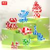 96-Segment Rainbow Magic Ruler, 108-Segment Dual-Color Twist Puzzle, 3D Bendable Snake Cube Brain Teaser-3pcs