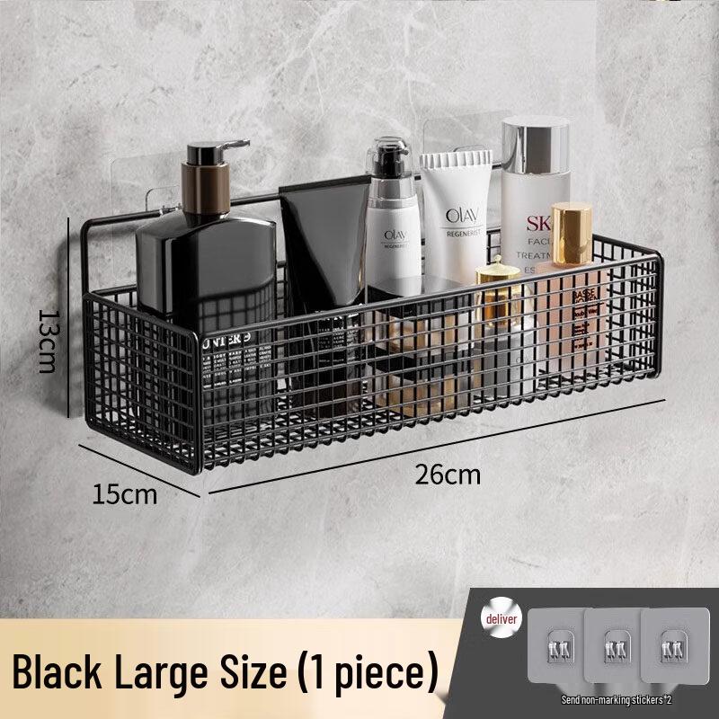 LIEI Suction Cup Wall-Mounted Bathroom Storage Shelf