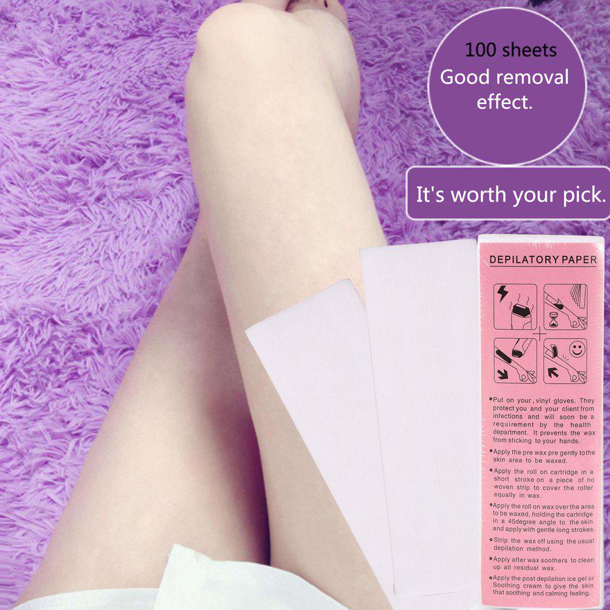 Buy FREE 100Pcs Hair Removal Waxing Strips Waxing Papers Depilatory