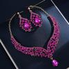 Vintage Luxury Crystal Necklace & Earrings Set for Banquet 2025