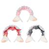 Woman Pleated Lace Headband Girl Cosplay Makeup Hairband Birthday Hair Decors