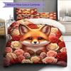 Cartoon Pattern Bedding Quilt Set Quilt Cover Pillowcase Home Decoration Birthday Gift (1 * Duvet Cover + 2 * Pillowcase, Without Core)