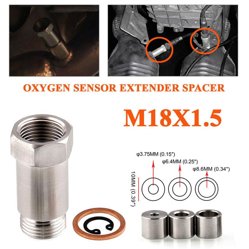 Stainless Steel M18x1 5 O2 Sensor Spacer Adapter Universal Auto Repair Tool