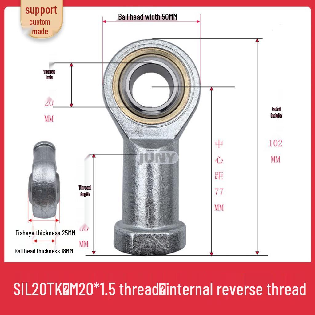 Spherical Plain Bearings: Universal Joint Ball Joint Rod End, Internal SI, External SA, Sizes 5-40