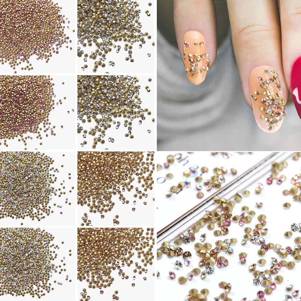 

1440Pcs Смола Очарование Алмаз DIY Искусство Маникюр Декор Стразы Украшение ногтей Стекло Кристалл