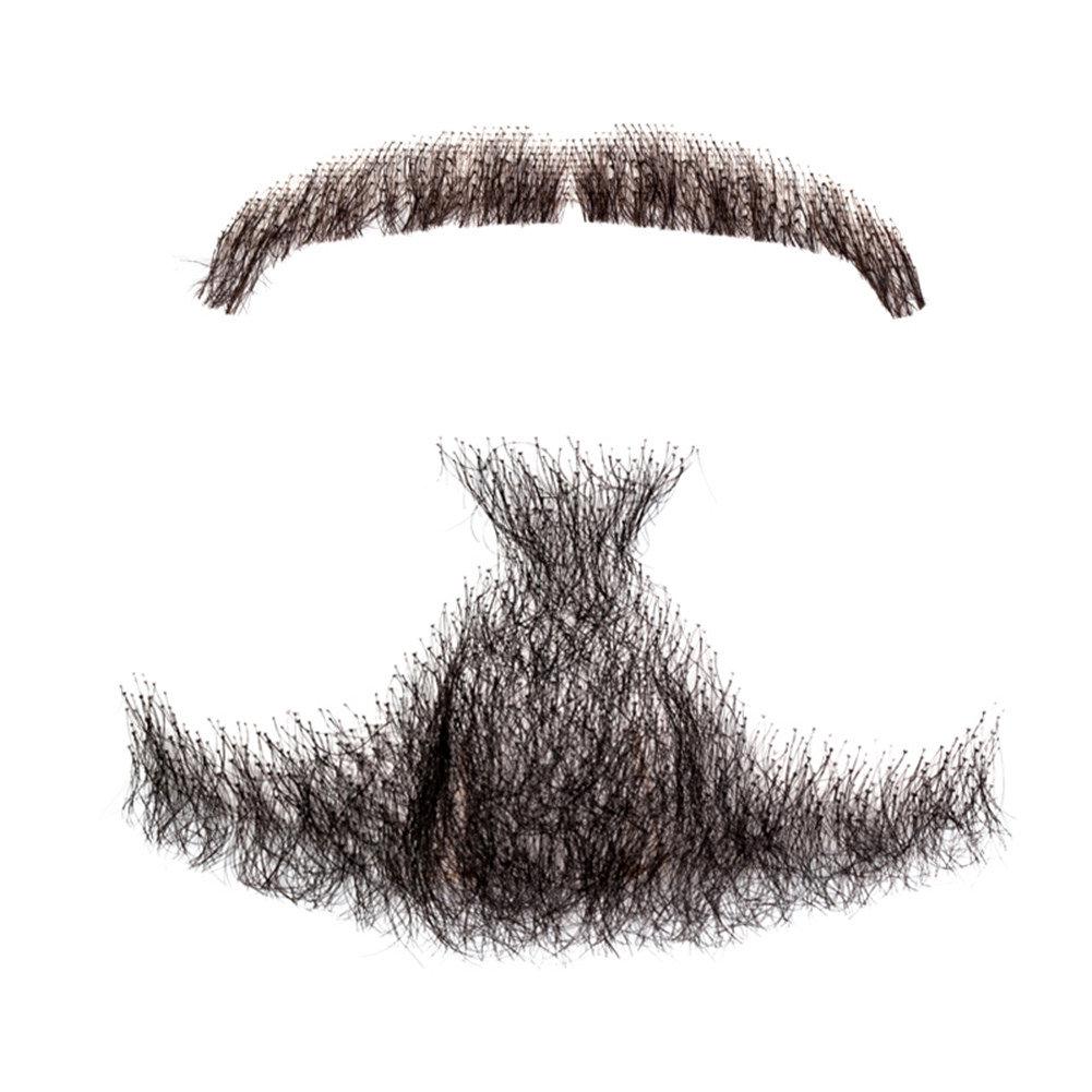 Buy Black Hand Made Fake Beard Invisible Natural Men Moustache Props ...