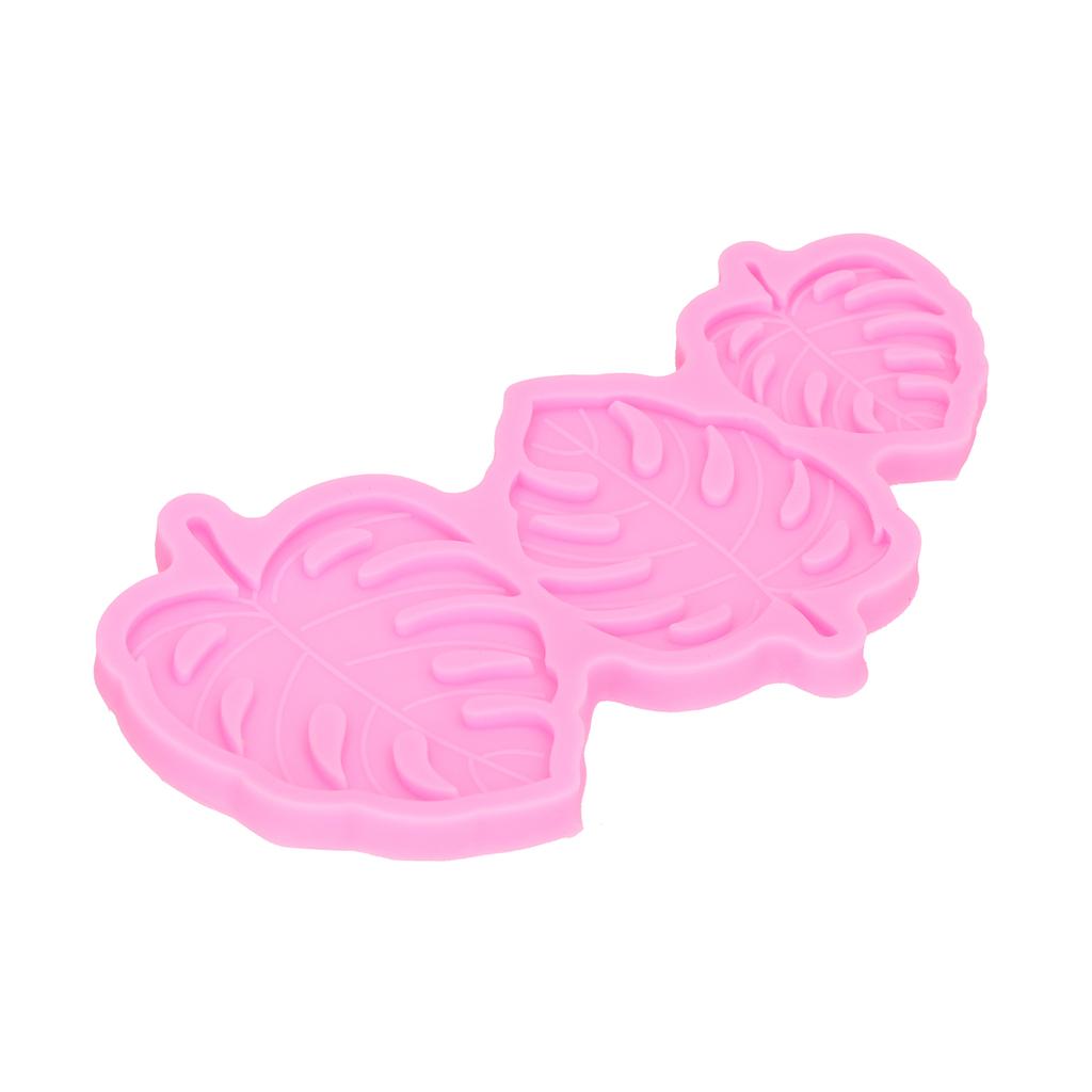 Leaf Mold Food Grade Silicone Nontoxic Cake Ice Cream Mould for Cake Making Baking(Pink )