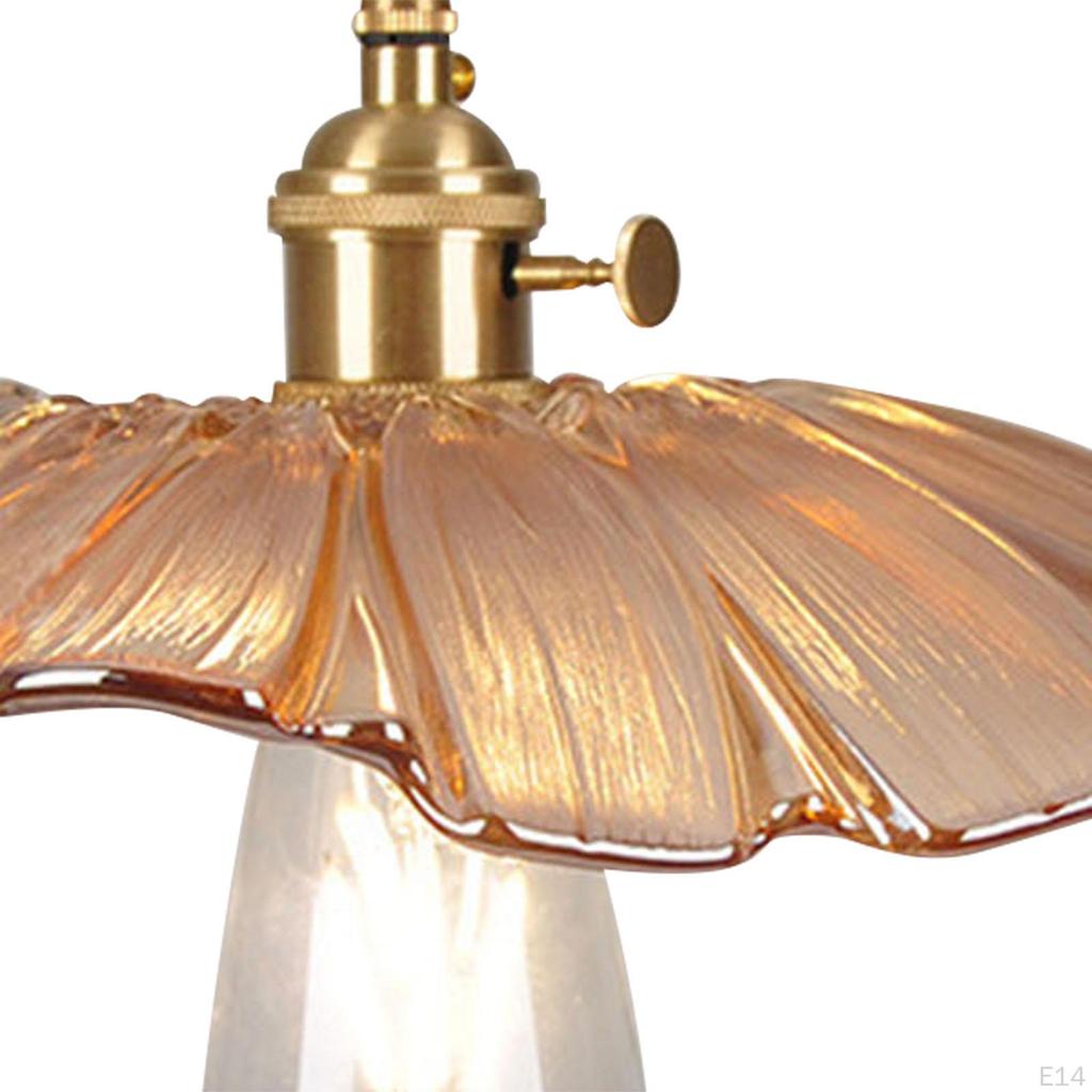 Contemporary Floral Pendant Light with Glass Shade for Home Decor