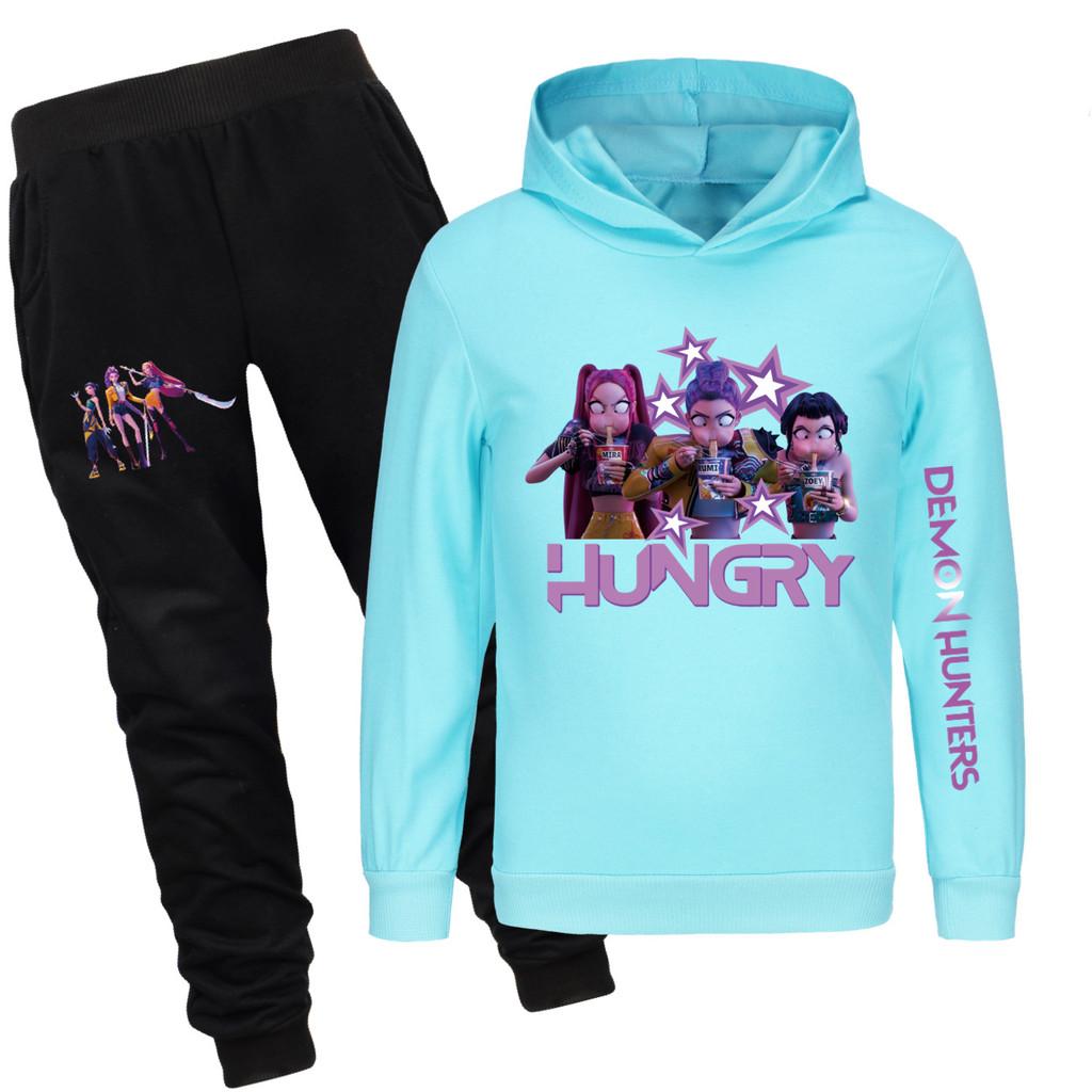 4832x Kids Girls Rumi Zoey Mira Print Hoodies Pants Trouser Clothes Set